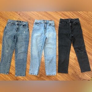 Joe Fresh Women's High Rise Straight Jeans (set of three) size 29